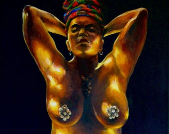 Senhora de Bronze, Pintura a Óleo (16x20)