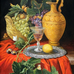 Dutch Masters Style Still Life With Grapes And Wine Etsy Dutch Masters Style Still Life With Grapes And Wine Etsy