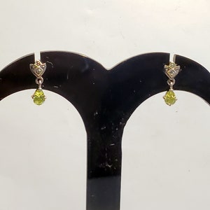 Sterling Silver Lemon Topaz Earrings ,925 Sterling Silver Turkish Handmade Women Earrings,Turkish Earrings,Silver Lemon Topaz Earring, S4-95