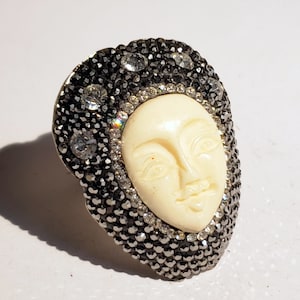 Sterling Silver Turkish Handmade Camel Bone Ring Size 7 , Stylish Camel Bone Ring , Turkish Ring  0026