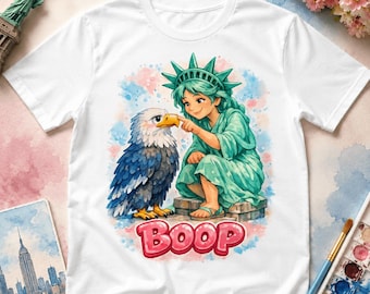 Boop Eagle png, grappig patriottisch vrijheidsbeeld shirtontwerp, vintage 4 juli png, cadeau voor Independence Day, vintage Merica Eagle-afbeelding