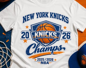 Knicks Champions 2026 PNG, New York Basketball PNG, basketbalfanshirtontwerp, Game Day PNG, sublimatie printbestand, digitale download