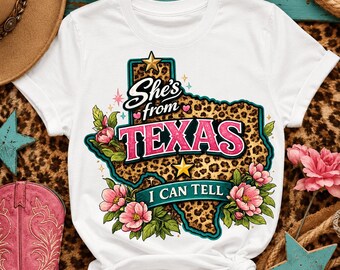 She's from Texas I Can Tell png, Texas Independence Day png, Texas State png, ontwerp western cowgirl, sublimatie Texas Girl