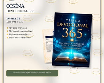 30-daagse digitale christelijke devotional in PDF-formaat om te printen en in te vullen | Oisína Devotional 365 Deel 01 | Gebeds- en reflectiedagboek