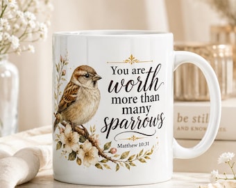 Morning Self-Worth Ceramic Mug | Inspirational Quote, Positive Affirmation