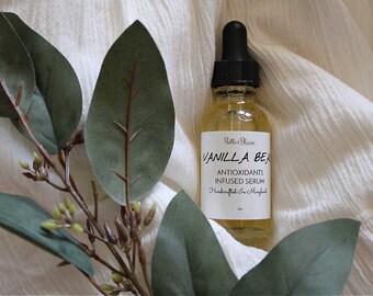 Vanilla Bean Antioxidants Infused Face Serum- Vanilla Bean Oil- Natural Skincare- Vegan- Handmade Skincare- Cruelty Free