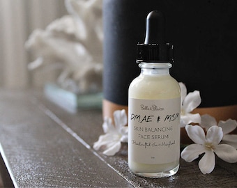 DMAE & MSM Skin Balancing Face Serum- Anti-Aging- Mature Serum- Natural Skin Care- Handmade Skincare- Zero Waste