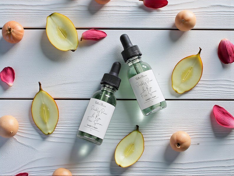 Prickly Pear & Rose Face Serum- Natural Skincare- Vegan Skincare- Handmade- Cruelty Free- Plant Based image 6