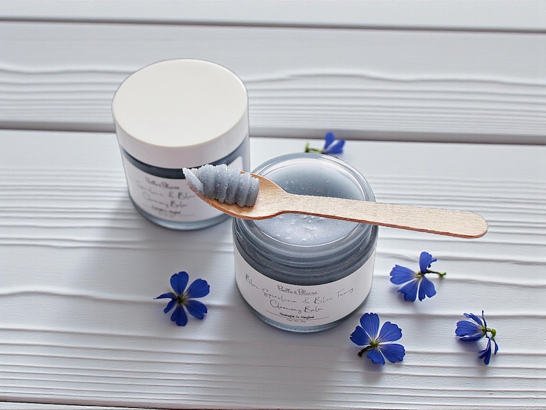 Blue Spirulina & Blue Tansy Cleansing Balm – Natural Makeup Remover immagine 4