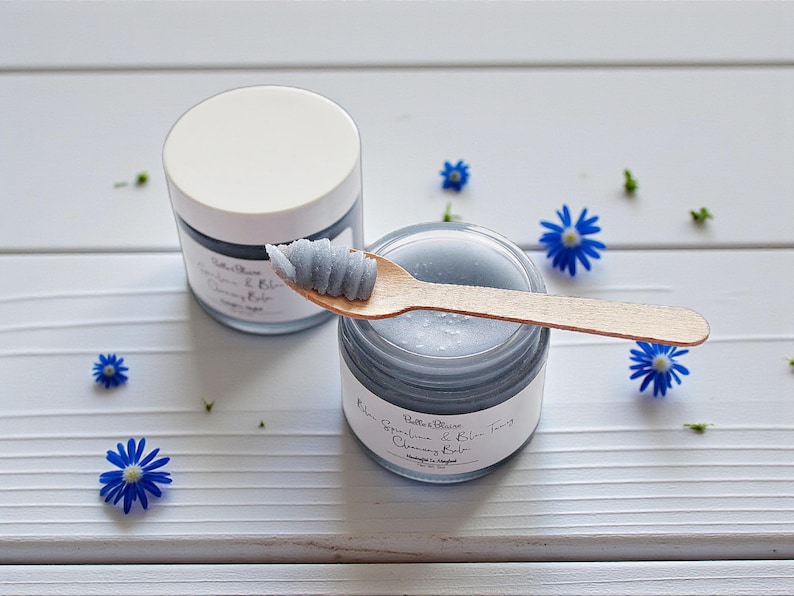 Blue Spirulina & Blue Tansy Cleansing Balm – Natural Makeup Remover immagine 5