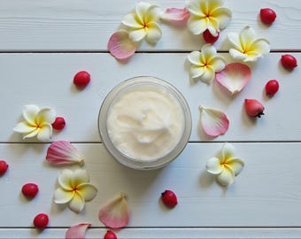 Rosehip Whipped Tallow Face Cream- Natural Skincare- Grass-Fed Beef Tallow- Handmade Face Cream- Gift for Mom