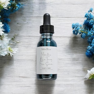 Moonstone Blue Tansy Face Serum- Blue Tansy oil- Squalane Oil- Natural Skin Care- Vegan Skincare- Handmade Skincare- Gift for Mom