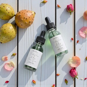 Prickly Pear & Rose Face Serum- Natural Skincare- Vegan Skincare- Handmade- Cruelty Free- Plant Based image 5