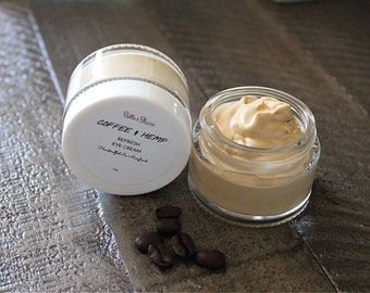 Coffee & Hemp Refresh Eye Cream- Soothing Eye Cream- Dark Circles- Under Eye Cream- Natural Skincare- Zero Waste Skincare- Handmade Cream