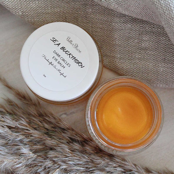 Sea Buckthorn Dark Circles Eye Balm- Under Eye Balm - Organic Eye Balm - Natural Eye Balm- Zero Waste Skincare- Handmade Skincare