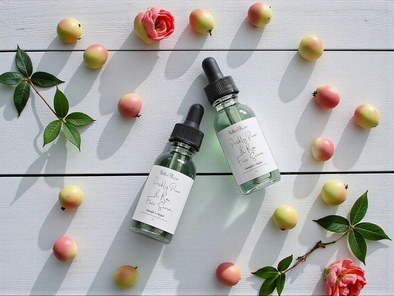 Prickly Pear & Rose Face Serum- Natural Skincare- Vegan Skincare- Handmade- Cruelty Free- Plant Based image 2