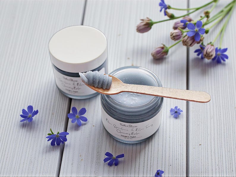 Blue Spirulina & Blue Tansy Cleansing Balm – Natural Makeup Remover immagine 3