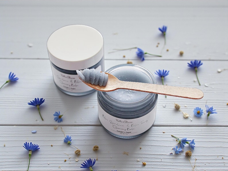 Blue Spirulina & Blue Tansy Cleansing Balm – Natural Makeup Remover immagine 2