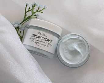 Moonstone Retinol Night Face Cream- Gentle Formula- Natural Skin Care- Natural Facial Moisturizer- Handmade Skincare- Gift for Mom