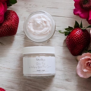 Skin Food Anti-Aging Guava Face Cream- Natural Strawberry Guava Scent- Extra Moisturizing Formula- Natural Skin Care- Handmade Skincare