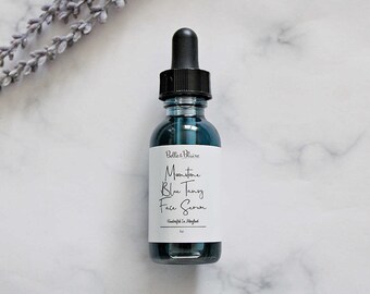 Moonstone Blue Tansy Face Serum- Blue Tansy oil- Squalane Oil- Natural Skin Care- Vegan Skincare- Handmade Skincare- Gift for Mom