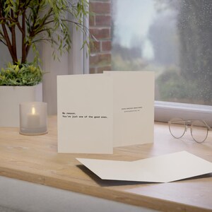 Funny Friendship Card | "No reason. You're just one of the good ones." | Deadpan Sarcastic Greeting Card, Blank Inside image 16
