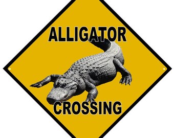 alligator sign etsy
