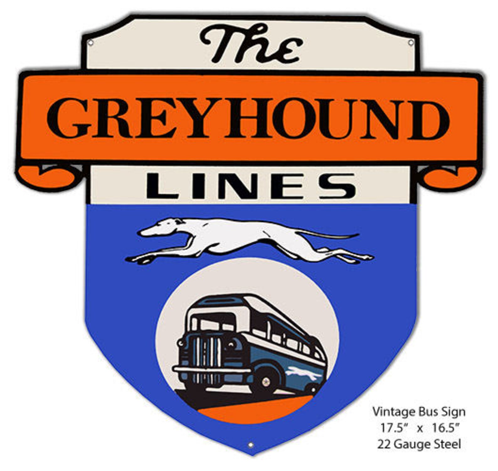 GREYHOUND BUS SIGN Vintage Large Greyhound Lines 17.5 X Etsy