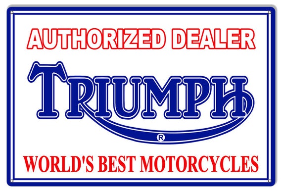 Indian Motorcycle Authorized Dealer Vintage Metal Sign 9x14