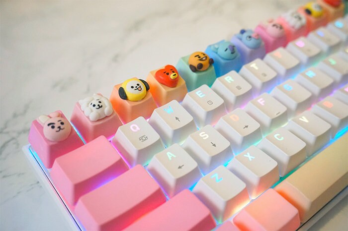 BTS21 Inspired Keycaps | Handsculpted & Painted - Etsy