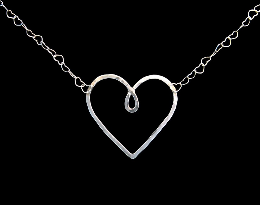 ネックレス・ペンダント STONEHENgE Silver Heart Lock Cubic Necklace Sterling Silver Heart Necklace Pendant Handmade Hand