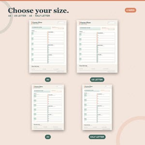 Planer pracy z domu, dzienny planer pracy w formacie PDF, wypełnialny planer produktywności, harmonogram bloków czasu skupienia, do druku zdjęcie 7