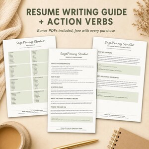 Modelo de currículo moderno em Word, pacote de modelos de CV, carta de apresentação, currículo compatível com ATS, editável no Google Docs, imprimível, download instantâneo imagem 10