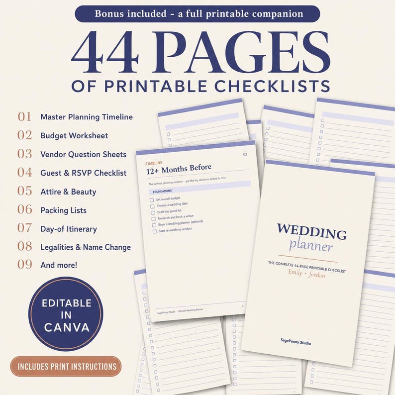 Ultimate Wedding Planner Spreadsheet, Excel and Google Sheets, Budget Tracker and Guest List image 9