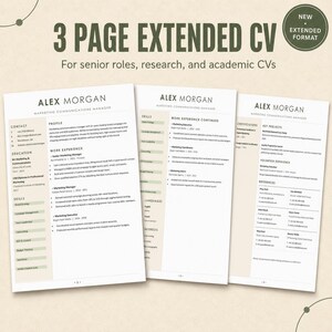 Modelo de currículo moderno em Word, pacote de modelos de CV, carta de apresentação, currículo compatível com ATS, editável no Google Docs, imprimível, download instantâneo imagem 4