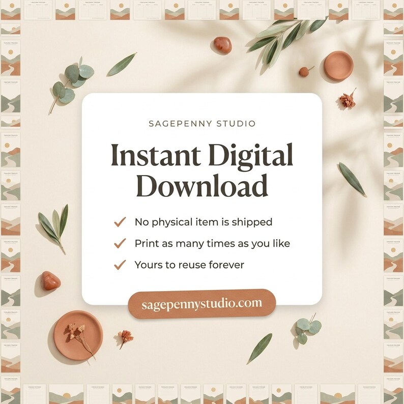 Monthly Habit Tracker Printable Landscape | 18 Habit & Routine Trackers | Fillable PDF + A4 and Letter | 30 Day Challenge | Instant Download image 10