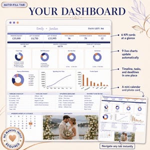 Ultimate Wedding Planner Spreadsheet, Excel and Google Sheets, Budget Tracker and Guest List image 5