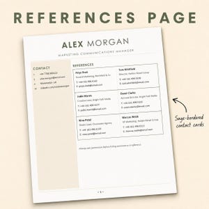 Modelo de currículo moderno em Word, pacote de modelos de CV, carta de apresentação, currículo compatível com ATS, editável no Google Docs, imprimível, download instantâneo imagem 6