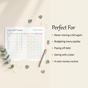 Bill Payment Tracker Printable | 19 Bill & Budget Trackers | Fillable PDF Letter A4 A5 | Yearly Monthly Bill Organizer | Instant Download image 8
