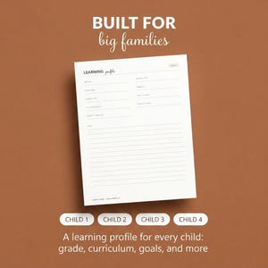 Bearbeitbare Canva-Vorlage für den Homeschooling-Planer, Stundenplan mit Schleife + Unterrichtspläne für mehrere Kinder, Anwesenheitsliste, Wochen- und Monatsplanung zum Ausdrucken Bild 3