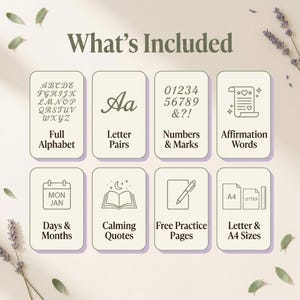 Printing Practice Workbook | Printable Handwriting Practice for Adults | 30 Page Trace & Write Alphabet and Words | Instant Download PDF imagen 4