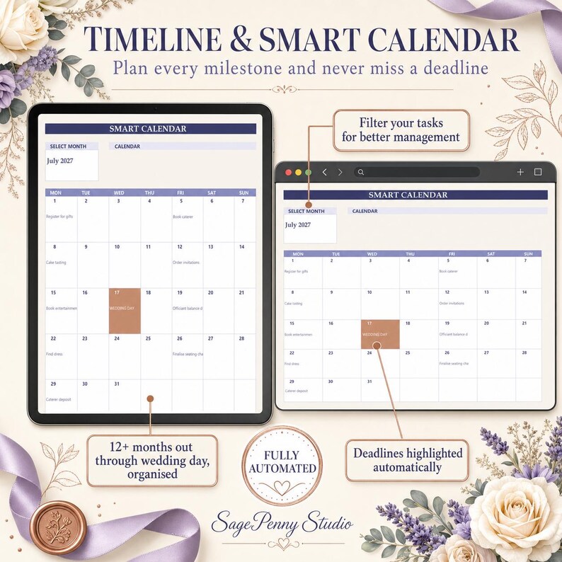 Ultimate Wedding Planner Spreadsheet, Excel and Google Sheets, Budget Tracker and Guest List image 4