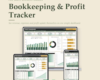 Hoja de cálculo para contabilidad de pequeñas empresas / Seguimiento de ingresos y gastos (Excel + Google Sheets)