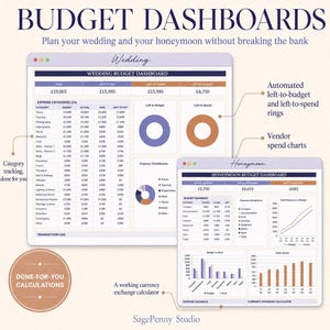 Ultimate Wedding Planner Spreadsheet, Excel and Google Sheets, Budget Tracker and Guest List image 3