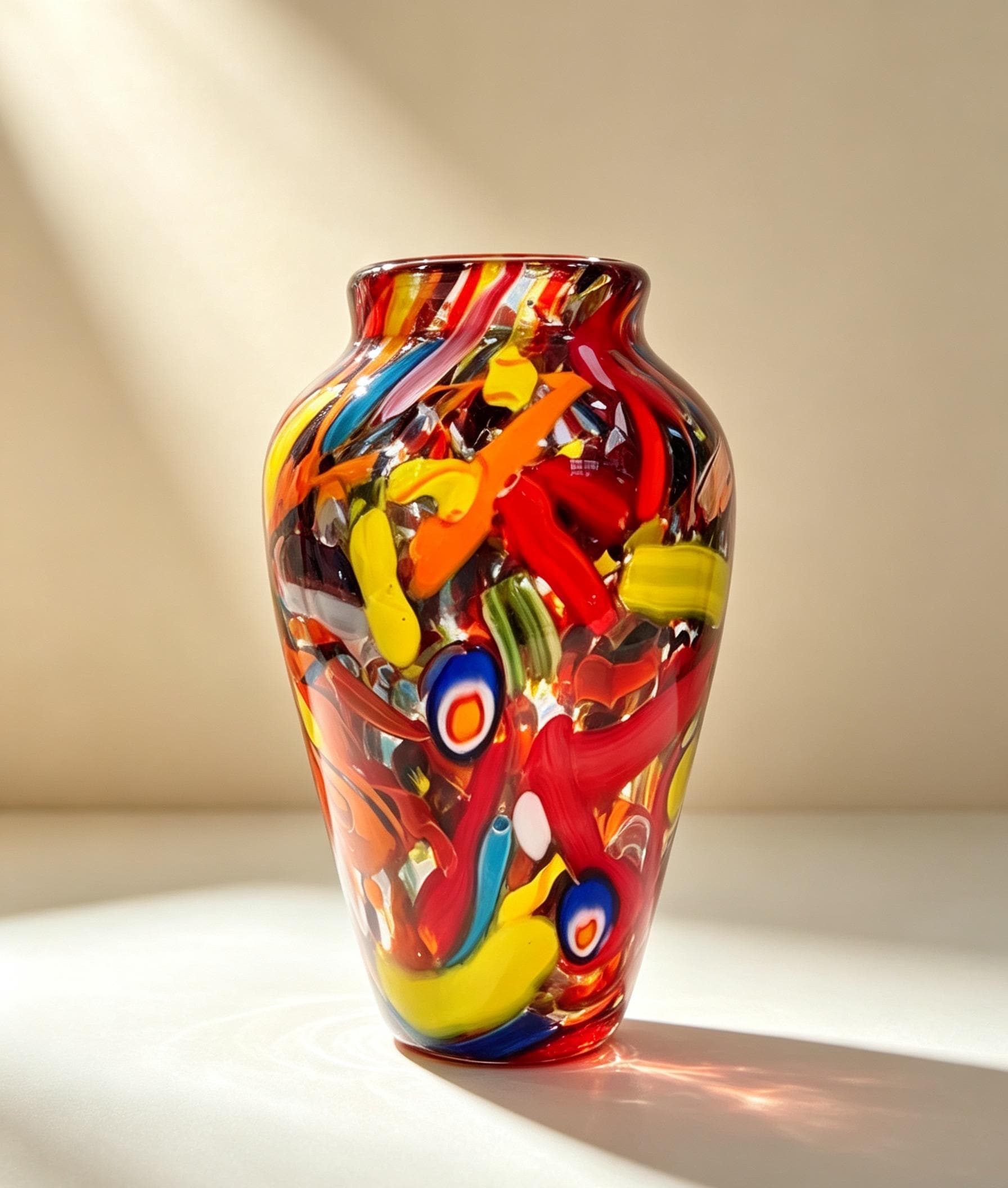 Multicolour Murano Vase - Etsy