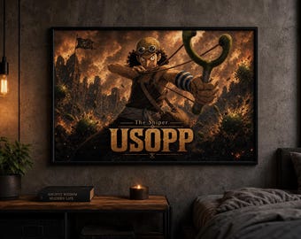 Lysop One Piece Poster | Dark Filmische Anime Kunst Digitaler Download | Großer Druck 40x27