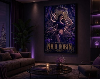 Rico Robin One Piece Poster | Dunkle Filmliche Anime Wandkunst | Digital Download Druck 40x27