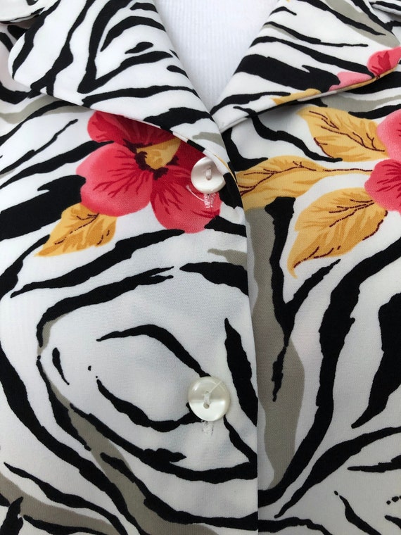 1990s zebra button-up / Anna / size Medium - image 4