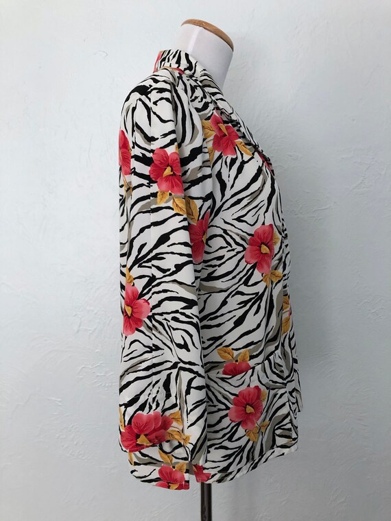 1990s zebra button-up / Anna / size Medium - image 6