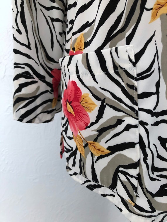 1990s zebra button-up / Anna / size Medium - image 5